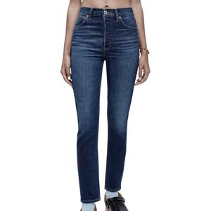 Re/Done Jeans Indigo Cropped Straight Legs/ S 26